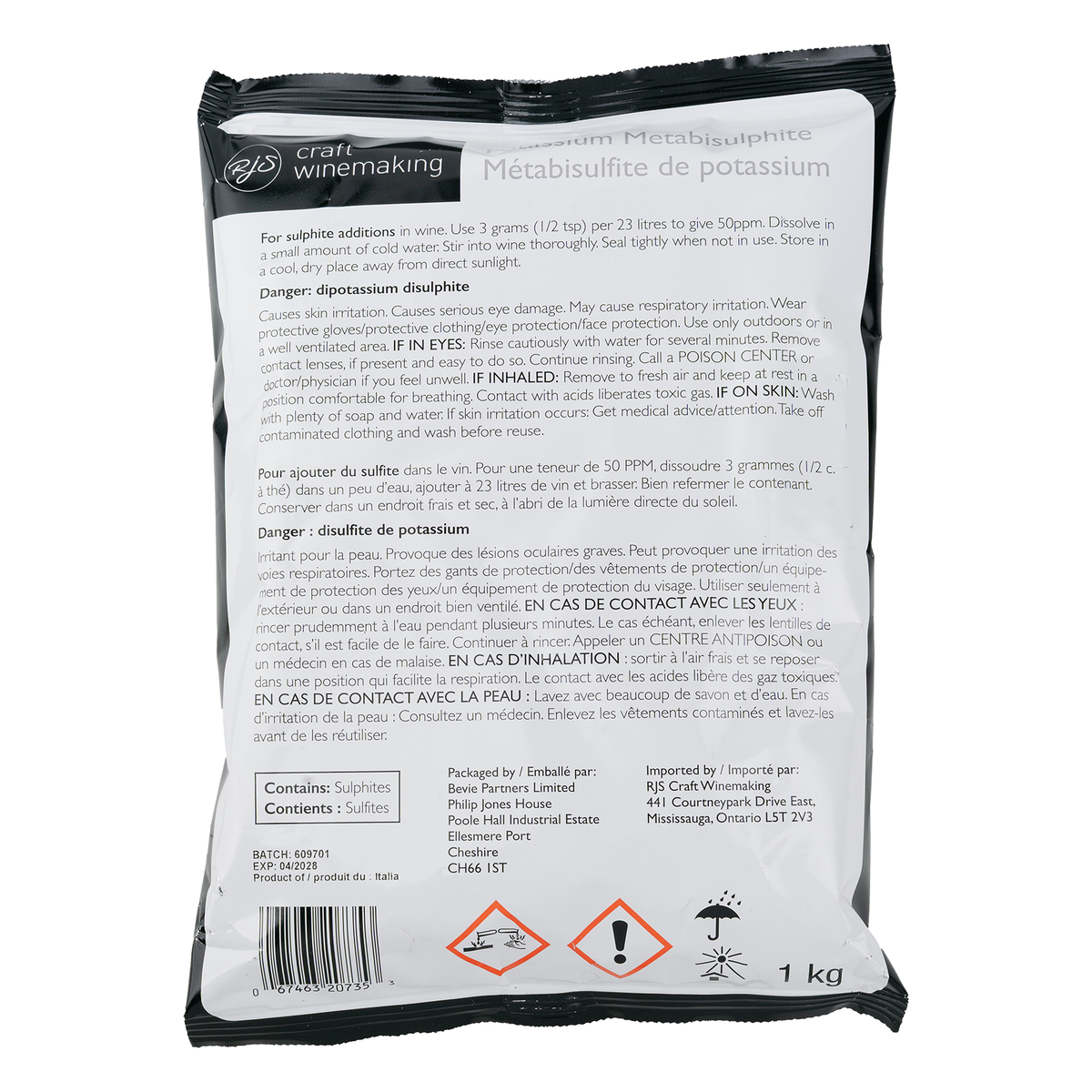 Potassium Metabisulphite 1kg