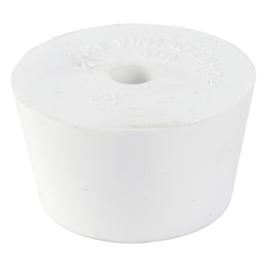 Rubber Bung #10 w/ Hole, 5/Pk